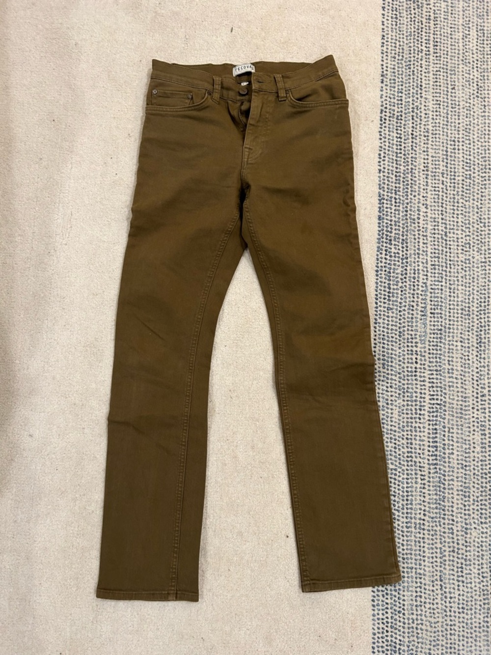 Tecovas Olive Green Slim Straight Jeans
